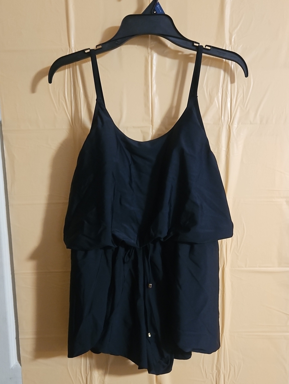 TIME AND TRU TANK ROMPER SWIMSUIT: BLACK: NEW WITH TAGS: SIZE S (4-6)